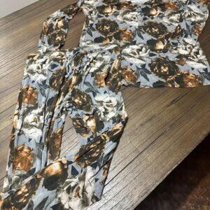 Posh Peanut Womens Pajamas 2 PC Set Paige Peony Print Soft Bamboo Cotton Sz XL